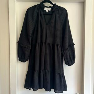 mare mare x anthropologie black mid sleeve tunic dress
